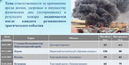 О предложениях страхового сообщества по страхованию ответственности в отношении объектов с массовым пребыванием людей Вице - президент ВСС Гусар Светлана Викторовна
