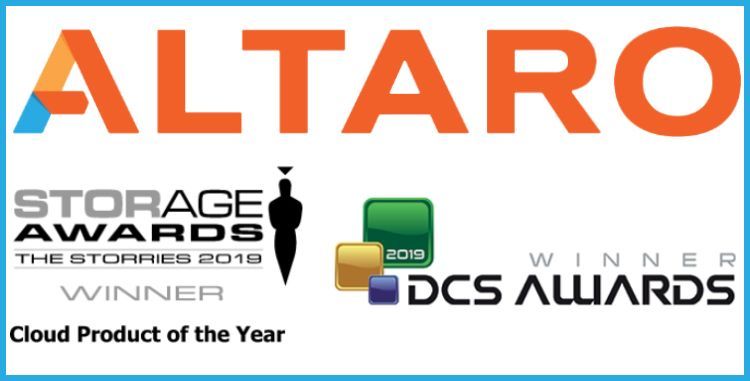 Altaro побеждает в номинациях "Проект года в области управляемых услуг" на DCS Awards и «Облачный продукт года» на Storage Awards 2019.