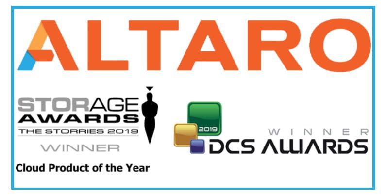 Altaro побеждает в номинациях "Проект года в области управляемых услуг" на DCS Awards и «Облачный продукт года» на Storage Awards 2019.