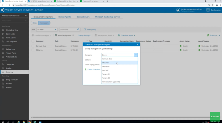 Одна консоль для управления ими всеми: Консоль поставщика услуг Veeam v6. Техническое Глубокое Погружение. НОВАЯ консоль поставщика услуг Veeam® v6 объединяет возможности отчетности об использовании лицензий в службах на базе Veeam и предоставляет НОВЫЕ функции и возможности.Посмотрите этот технический вебинар и демонстрацию, чтобы узнать, что нового в версии 6:Интеграция с порталом VCSP PulseСбор данных об использовании лицензий из Veeam ONE™ и Veeam Backup для установок Microsoft Office 365Поддержка SAML и другие улучшения безопасностиУлучшено удаленное управление резервным копированием и репликацией Veeam™И даже больше!Veeam Software