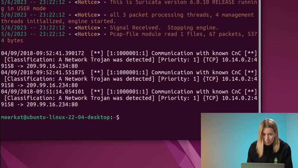 Лаборатория Касперского. Оптимизация Suricata правил: компонент IP reputation. Добро пожаловать в увлекательный мир Suricata-правил! Вместе с Татьяной Шишковой, Lead Security Researcher в команде GReAT, мы исследуем компонент IP-reputation, полезную функцию, которая позволяет настраивать срабатывания Suricata в зависимости от репутации IP-адреса. Включив IP-reputation в Suricata.yaml и используя сторонние фиды известных IP адресов, вы сможете повысить эффективность системы в обнаружении и реагировании на угрозы. В этом видео мы покажем вам примеры и вместе настроим сам компонент IP reputation. А курс "Suricata for incident response and threat hunting" от Kaspersky X Training позволит вам изучить все возможности Suricata в области реагирования на инциденты и поиска угроз, а также научит создавать эффективные правила для обнаружения вредоносного трафика. Kaspersky, купить Kaspersky Security для бизнеса, купить Kaspersky Symphony Security, купить Kaspersky Symphony EDR, Suricata, GReAT