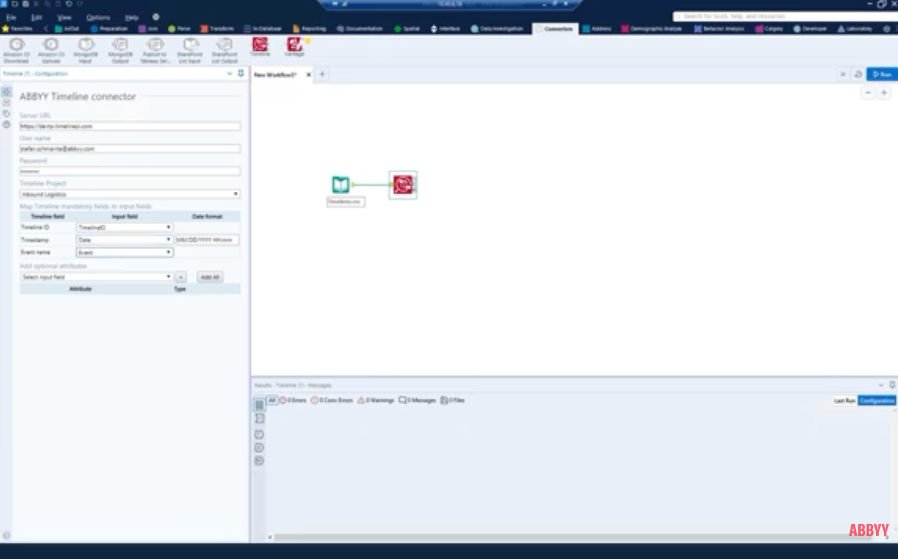 Как интегрировать ABBYY Timeline с аналитической платформой Alteryx™. Сочетание ABBYY Timeline с платформой Alteryx Analytic Process Automation (APA) Platform™ обеспечивает легко интегрируемое решение, способное обнаруживать, анализировать, контролировать и использовать мощные аналитические и информационные решения, адаптированные к вашей уникальной среде бизнес-процессов, что позволяет оптимизировать ваши инициативы по цифровой трансформации.