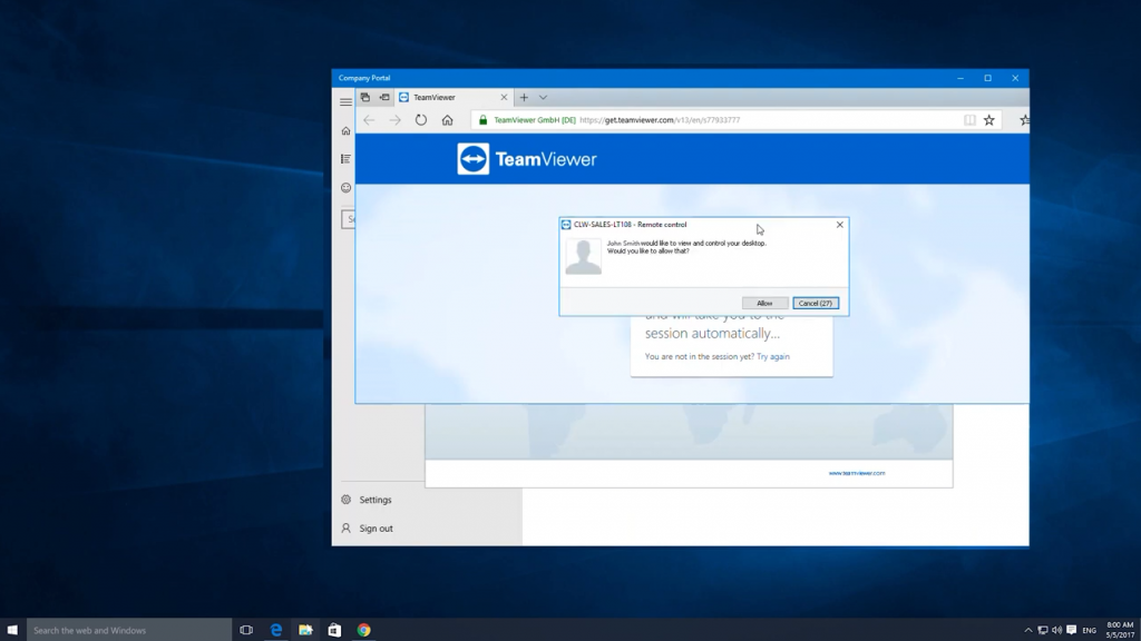 Интеграция TeamViewer в Microsoft Intune. Легко интегрируйте TeamViewer в Microsoft Intune, чтобы обеспечить безопасную удаленную поддержку и возможности удаленного управления с панели управления Intune для управления и устранения неполадок на корпоративных настольных компьютерах и мобильных устройствах. TeamViewer, Купить TeamViewer Business, Кэрри Тарп (Google Cloud), Альфредо Патрон (TeamViewer)