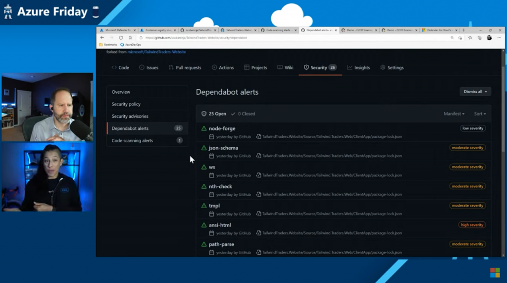 Быстрое создание и доставка безопасных приложений с помощью практик DevSecOps | Azure Friday. Эйприл Эдвардс присоединяется к Скотту Хансельману, чтобы показать, как доставка приложений в мире DevOps также означает смещение безопасности влево. Чтобы безопасно доставлять наши приложения, организации должны укрепить свои среды разработки, используя инструменты для сканирования и упреждающей защиты своих репозиториев, обеспечивая безопасность непрерывной доставки. Microsoft, Купить Microsoft CSP, Купить Microsoft ESD, Azure, AzureFriday