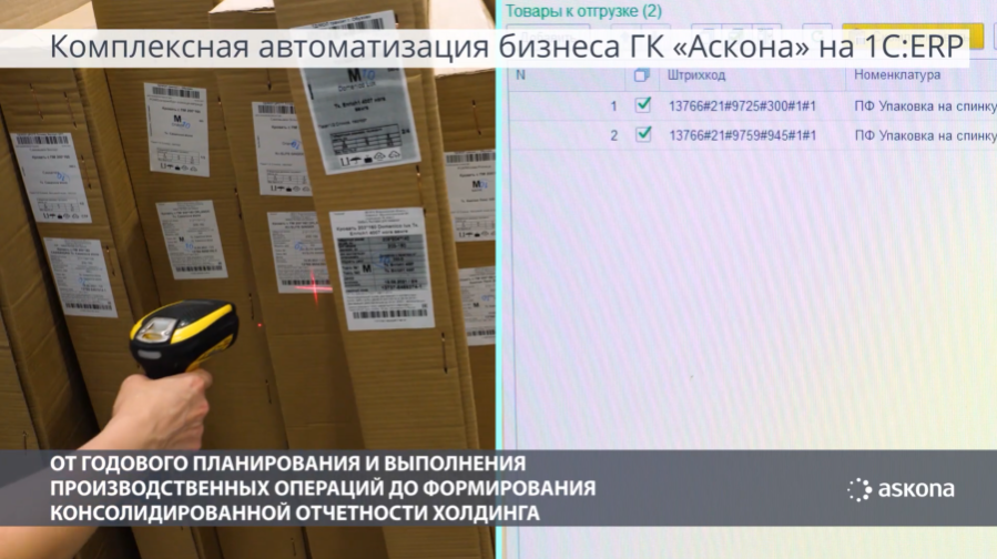 1С:ERP управляет полным циклом производства мебели Аскона1С на ПМЭФ 2021. Группа компаний Аскона – это производство мягкой и корпусной мебели, домашнего текстиля и комплектующих для собственной продукции. В составе холдинга более 10 производственных площадок, ежемесячно предприятие выпускает 50 тысяч единиц продукции, при этом выполняется более 10 миллионов отдельных производственных операций. Предприятию требовалось организовать взаимодействие удаленных подразделений, ускорить получение управленческой информации, улучшить планирование и обеспечить онлайн-контроль выполнения заказов на разных производственных площадках. Решить эти задачи помогла система «1С:ERP Управление предприятием». Проект комплексной автоматизации на 1С:ERP охватил все основные функциональные блоки и процессы - от годового планирования и выполнения операций на производстве до формирования консолидированной отчетности холдинга. Затраты времени на планирование сокращены на 30%, подготовка управленческой консолидированной отчетности ускорилась в 10 раз, операционные и административные расходы снижены на 10%, заказы клиентов выполняются на 30% быстрее.