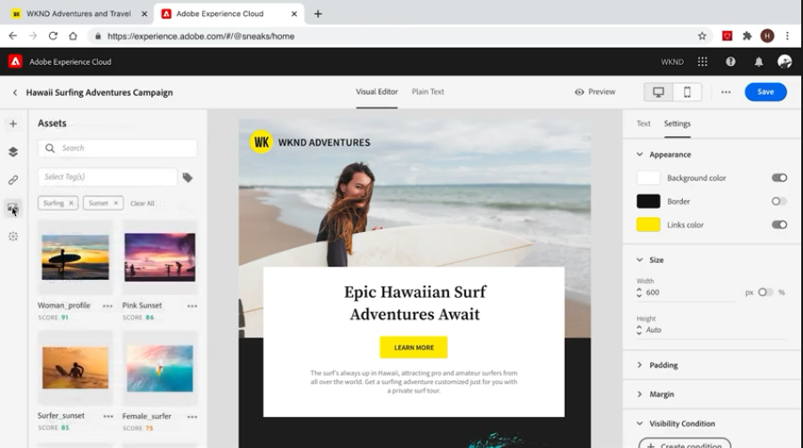 #CatchyContent| Adobe Summit Sneaks 2021. То, как люди взаимодействуют с визуальными элементами, такими как изображения, цвета и текст, не является универсальным. Проект #CatchyContent использует Adobe Sensei для определения высокоэффективных атрибутов дизайна и создания уникальных, привлекательных кампаний.