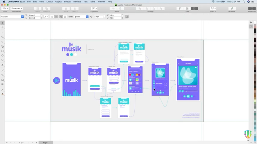 Dashboard | CorelDRAW для Mac. С помощью новой панели мониторинга проекта теперь вы можете интуитивно организовывать, хранить и делиться своими облачными файлами CorelDRAW. 
