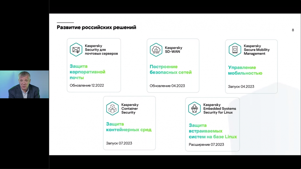 Сегодня мы можем оценить, как проходит переход на российское ПО. На вебинаре мы обсудим первые результаты этого непростого процесса – удалось ли заместить продукты иностранных вендоров, какие направления ИБ и средства защиты были наиболее востребованными и снизился ли темп этого перехода. Иными словами, дадим нашу оценку миграции на российские продукты и поговорим о том, что ждать от нее в перспективе. Kaspersky, купить Kaspersky Security для бизнеса, купить Kaspersky Symphony Security, купить Kaspersky Symphony EDR