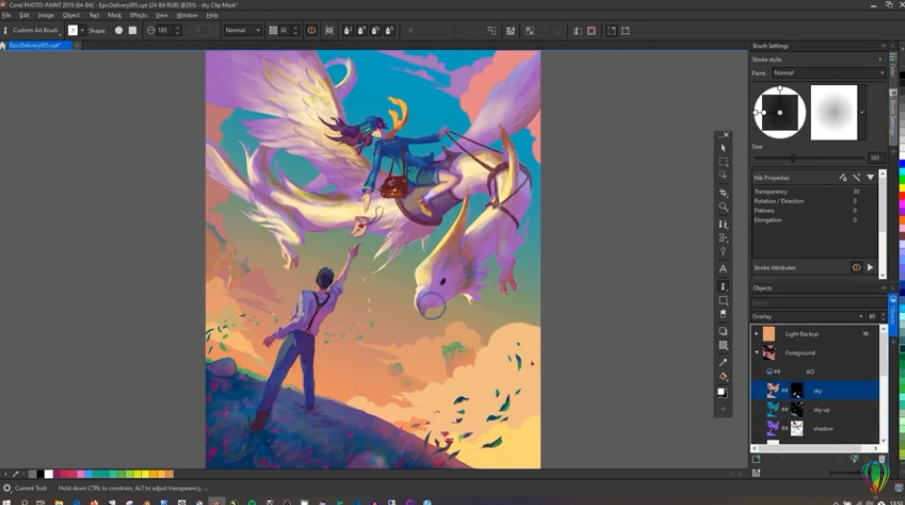 Эпическая Доставка От Tomasz Mroziński | Speed Drawing. Смотрите, как Томаш Мрозиньский использует Corel PHOTO-PAINT для создания красивого и мистического произведения искусства. Corel, Купить CorelDRAW Graphics Suite, Купить САПР CorelCAD, Купить Corel Painter, Купить Corel Pinnacle Studio, Купить CorelDRAW Standard