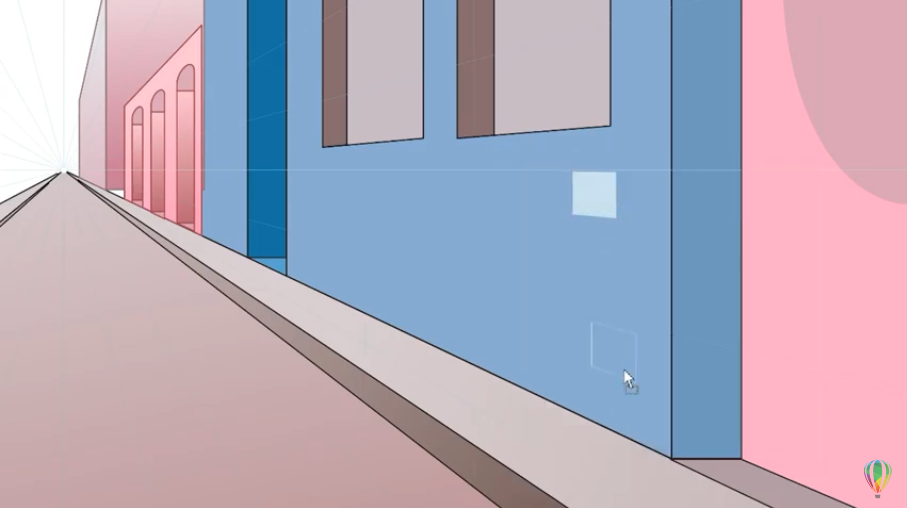 Рисование в перспективе | CorelDRAW для Windows. Нарисуйте объекты или иллюстрированные сцены в перспективе, быстрее и проще, чем когда-либо. Выберите 1, 2 или 3-точечную перспективу, нарисуйте или добавьте существующую группу объектов на общей плоскости перспективы, а также свободно перемещайте и редактируйте объекты, не теряя перспективы. Corel, Купить CorelDRAW Graphics Suite, Купить САПР CorelCAD, Купить Corel Painter, Купить Corel Pinnacle Studio, Купить CorelDRAW Standard