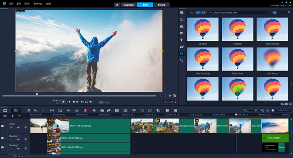 Представляем VideoStudio Ultimate 2021Веселый и простой видеоредактор Corel предлагает удобные для новичков инструменты в оптимизированной и интуитивно понятной среде для создания фильмов.