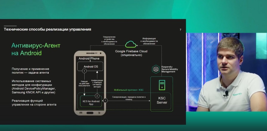 Лаборатория Касперского Tech. Управление безопасностью мобильных устройств. В сентябре вышел новый релиз Kaspersky Secure Mobility Management 5.0 — стало доступно управление с использованием KSC Linux 15.1 и веб-консоли. С новым релизом мы привнесли пользовательский опыт, который будет экономить время и силы администратора на работу с решением, а KSC Linux — экономить ресурсы компании, например, на лицензии ОС Windows. Разберем новую версию на стриме. Kaspersky, купить Kaspersky Endpoint Security для бизнеса, купить Kaspersky Symphony Security Russian Edition, купить Kaspersky Security для виртуальных и облачных сред, Kaspersky Secure Mobility Management, KSC Linux