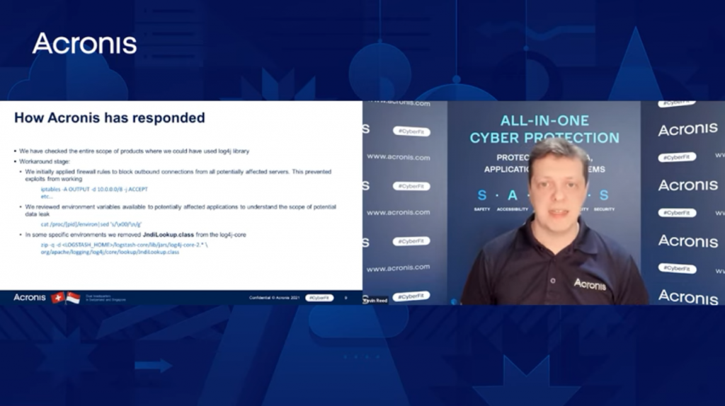 Что вам нужно знать об уязвимости Log4j. С момента обнаружения 9 декабря уязвимость Log4j стала серьезной проблемой для ИТ-специалистов, которые были вынуждены внезапно перейти от работы в конце года к повышенной готовности к потенциальным эксплойтам. Acronis, Купить Acronis, SolarWinds, Log4Shell