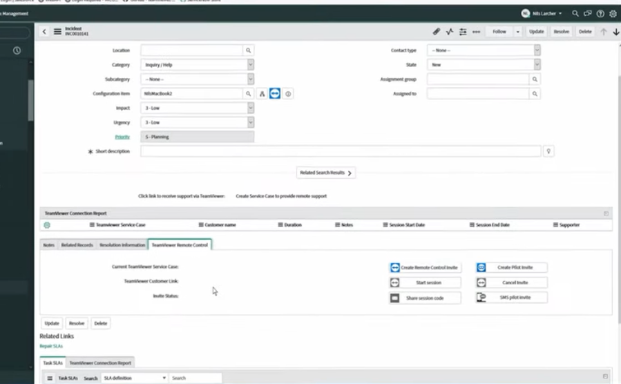 Корпоративная Интеграция TeamViewer Для Servicenow версии 2.0. Ознакомьтесь с новейшими функциями и ценностями корпоративной интеграции TeamViewers Для Servicenow, включая доступ с участием и без участия, функции аргументированной реальности assist AR TeamViewers, расширенные отчеты и поддержку рабочего пространства агента Service Now. 