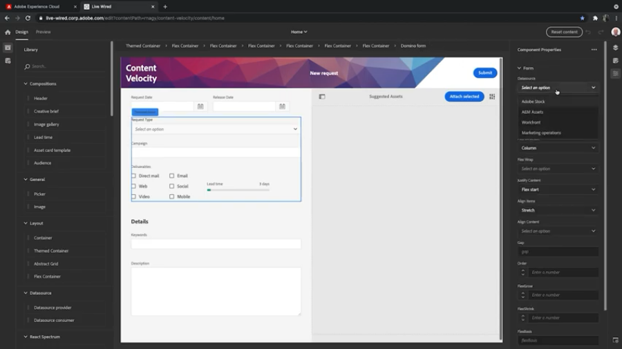 #ProjectLiveWired | Adobe Summit 2021. Проект Firefly дает разработчикам возможность внедрять инновации с помощью облачных API Adobe Experience. Объединив Firefly с мощью Adobe XD, родился #ProjectLiveWired: простой процесс слияния инженерных и UX-рабочих процессов для вашего следующего замечательного приложения. 
